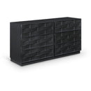  Color_Black -- Meridian Weave 6 Drawer Dresser IMAGE 1