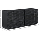  Color_Black -- Meridian Weave 6 Drawer Dresser IMAGE 8