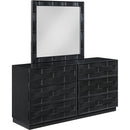  Meridian Weave Black Oak Veneer Mirror IMAGE 5