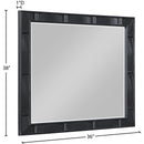  Meridian Weave Black Oak Veneer Mirror IMAGE 6