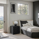  Color_Black -- Meridian Weave 3 Drawer Nightstand IMAGE 2