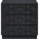 Meridian Weave Black Night Stand IMAGE 3