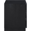  Color_Black -- Meridian Weave 3 Drawer Nightstand IMAGE 4