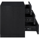  Color_Black -- Meridian Weave 3 Drawer Nightstand IMAGE 6