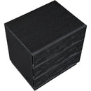  Color_Black -- Meridian Weave 3 Drawer Nightstand IMAGE 7
