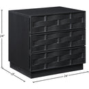  Color_Black -- Meridian Weave 3 Drawer Nightstand IMAGE 8