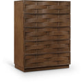  Color_Brown -- Weave Brown Oak Veneer Chest IMAGE 1