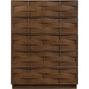  Color_Brown -- Weave Brown Oak Veneer Chest IMAGE 3