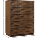  Color_Brown -- Weave Brown Oak Veneer Chest IMAGE 8