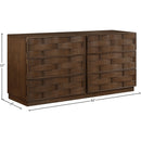  Color_Brown -- Weave Brown Oak Veneer Dresser IMAGE 8
