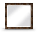  Meridian Weave Brown Oak Veneer Mirror IMAGE 1