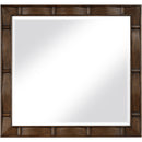 Meridian Weave Brown Oak Veneer Mirror IMAGE 3