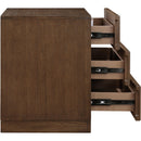  Color_Brown -- Weave Brown Oak Veneer Nightstand IMAGE 6