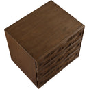  Color_Brown -- Weave Brown Oak Veneer Nightstand IMAGE 7