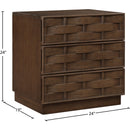  Color_Brown -- Weave Brown Oak Veneer Nightstand IMAGE 8
