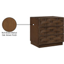 Color_Brown -- Weave Brown Oak Veneer Nightstand IMAGE 9