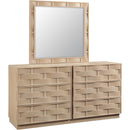  Meridian Weave Natural Oak Veneer Mirror IMAGE 5