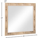  Meridian Weave Natural Oak Veneer Mirror IMAGE 6