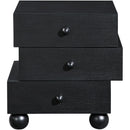  Color_Black -- Meridian Askew 3 Drawer Nightstand IMAGE 3
