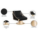  Manufacturer Color_Black -- Meridian Millwin Swivel Leather Look Accent Chair IMAGE 8