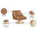  Manufacturer Color_Cognac -- Millwin Cognac Vegan Leather Upholstered Swivel Accent Chair IMAGE 8