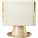  Manufacturer Color_Cream -- Millwin Cream Vegan Leather Upholstered Swivel Accent Chair IMAGE 5