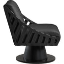  Manufacturer Color_Black -- Meridian Millwin Swivel Leather Look Accent Chair IMAGE 4