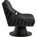 Meridian Millwin Black Vegan Leather Swivel Accent Chair IMAGE 4