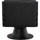  Manufacturer Color_Black -- Meridian Millwin Swivel Leather Look Accent Chair IMAGE 5