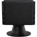 Meridian Millwin Black Vegan Leather Swivel Accent Chair IMAGE 5