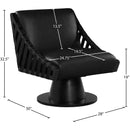  Manufacturer Color_Black -- Meridian Millwin Swivel Leather Look Accent Chair IMAGE 7