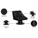  Manufacturer Color_Black -- Meridian Millwin Swivel Leather Look Accent Chair IMAGE 8