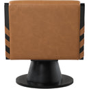  Manufacturer Color_Cognac -- Millwin Cognac Vegan Leather Upholstered Swivel Accent Chair IMAGE 5
