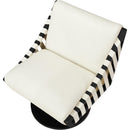  Manufacturer Color_Cream -- Millwin Cream Vegan Leather Upholstered Swivel Accent Chair IMAGE 6