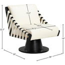  Manufacturer Color_Cream -- Millwin Cream Vegan Leather Upholstered Swivel Accent Chair IMAGE 7