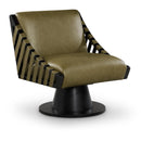  Manufacturer Color_Olive -- Millwin Olive Vegan Leather Upholstered Swivel Accent Chair IMAGE 1