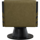 Manufacturer Color_Olive -- Millwin Olive Vegan Leather Upholstered Swivel Accent Chair IMAGE 5