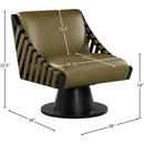  Manufacturer Color_Olive -- Millwin Olive Vegan Leather Upholstered Swivel Accent Chair IMAGE 7