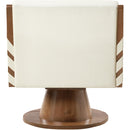  Manufacturer Color_Cream -- Meridian Millwin Swivel Leather Look Accent Chair IMAGE 5