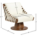  Manufacturer Color_Cream -- Meridian Millwin Swivel Leather Look Accent Chair IMAGE 7