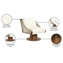  Manufacturer Color_Cream -- Meridian Millwin Swivel Leather Look Accent Chair IMAGE 8