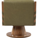  Manufacturer Color_Olive -- Millwin Olive Vegan Leather Upholstered Swivel Accent Chair IMAGE 5