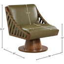  Manufacturer Color_Olive -- Millwin Olive Vegan Leather Upholstered Swivel Accent Chair IMAGE 7