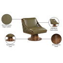 Meridian Millwin Olive Vegan Leather Swivel Accent Chair IMAGE 8