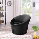  Manufacturer Color_Black -- Tristan Black Velvet Upholstered Accent Chair IMAGE 2
