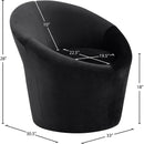Meridian Tristan Black Velvet Accent Chair IMAGE 9