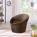  Manufacturer Color_Brown -- Tristan Brown Velvet Upholstered Accent Chair IMAGE 2