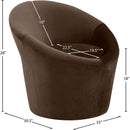  Manufacturer Color_Brown -- Tristan Brown Velvet Upholstered Accent Chair IMAGE 9