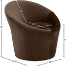 Meridian Tristan Brown Velvet Accent Chair IMAGE 9