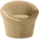 Meridian Tristan Camel Velvet Accent Chair IMAGE 3